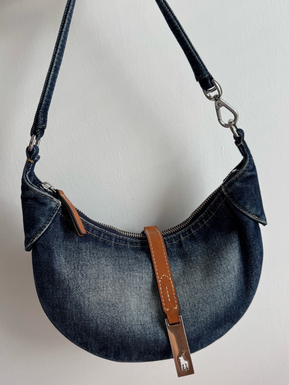 Authentic Polo Ralph Lauren ID Denim Mini Shoulder Bag